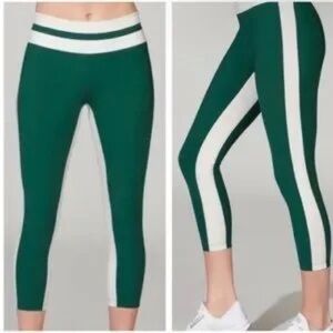 Vaara X Barry’s Rain Forest Green Flo Tuxedo  7/8 Athletic Leggings Size Small